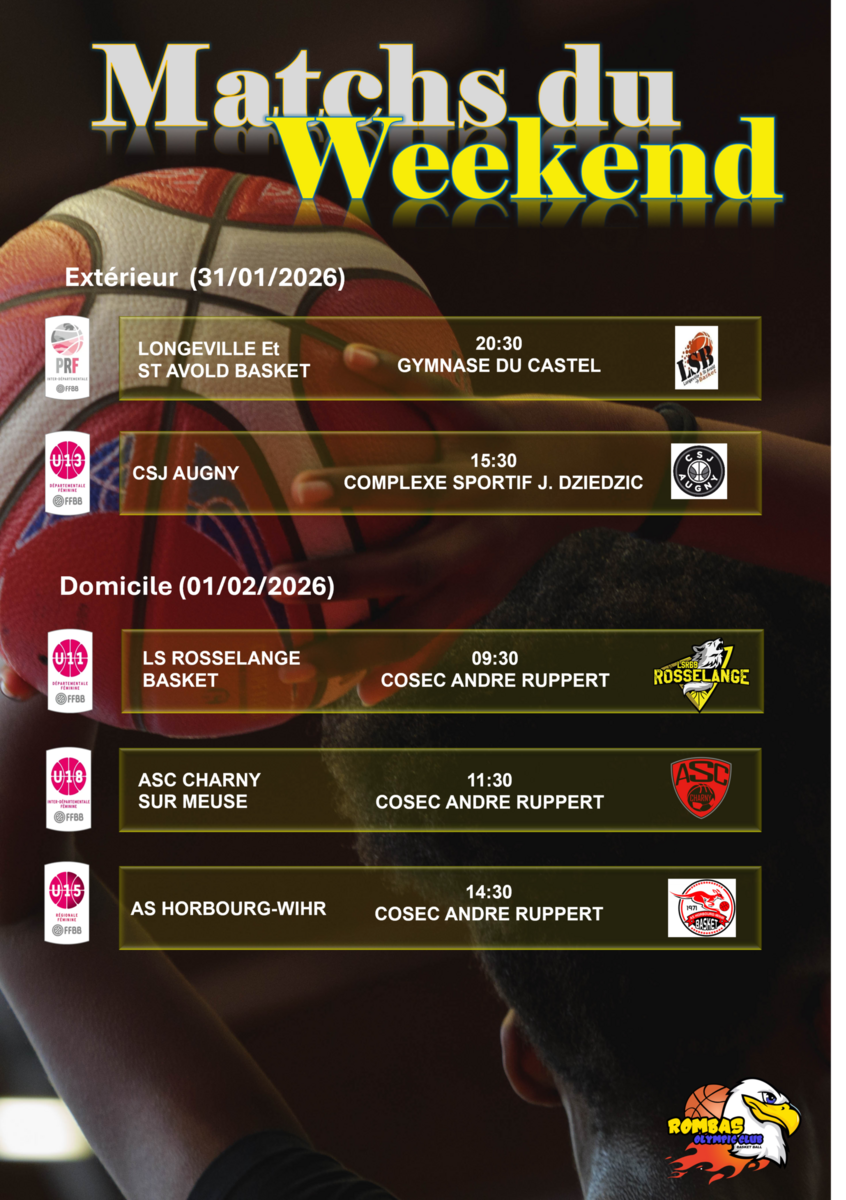 Matchs du week end