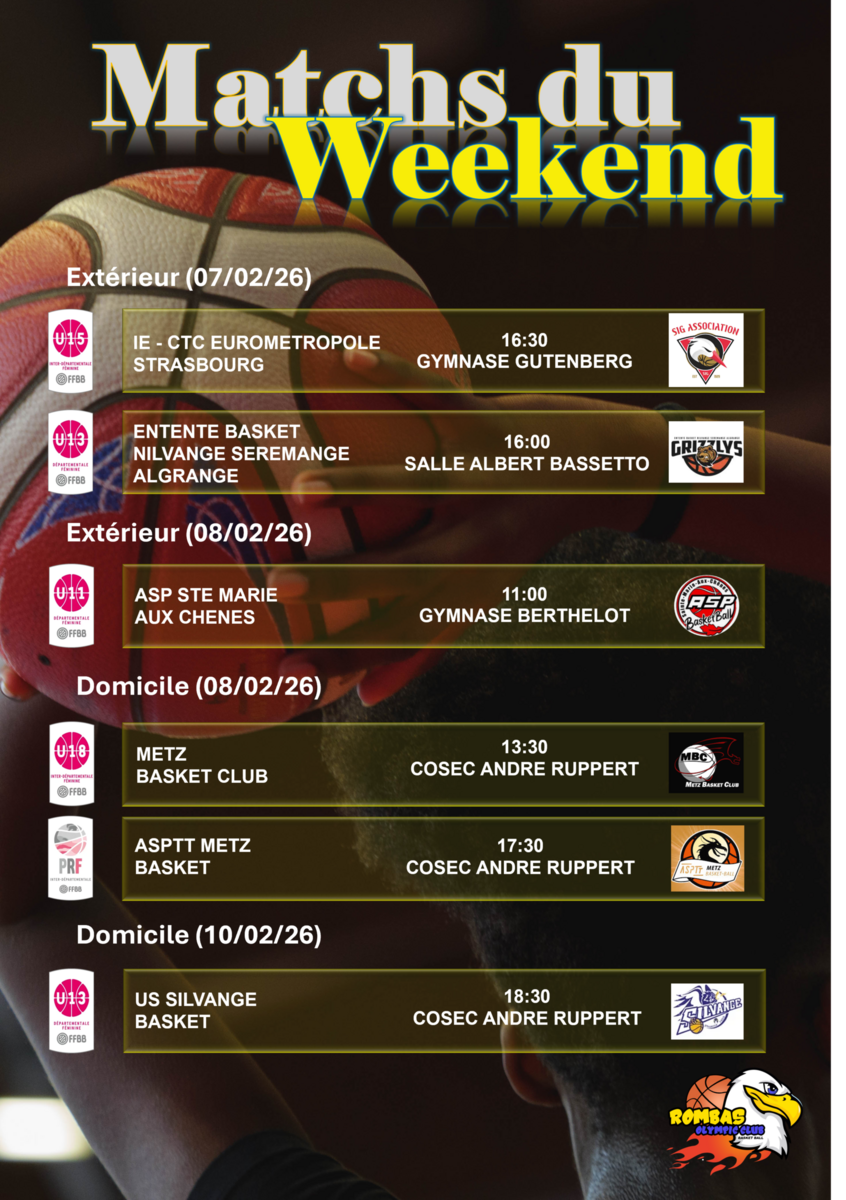 Matchs du week end