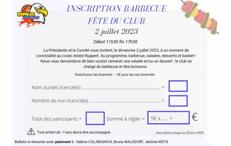 Fête du Club - Barbecue