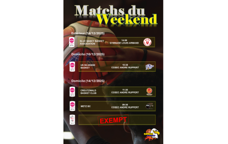 Matchs du week end